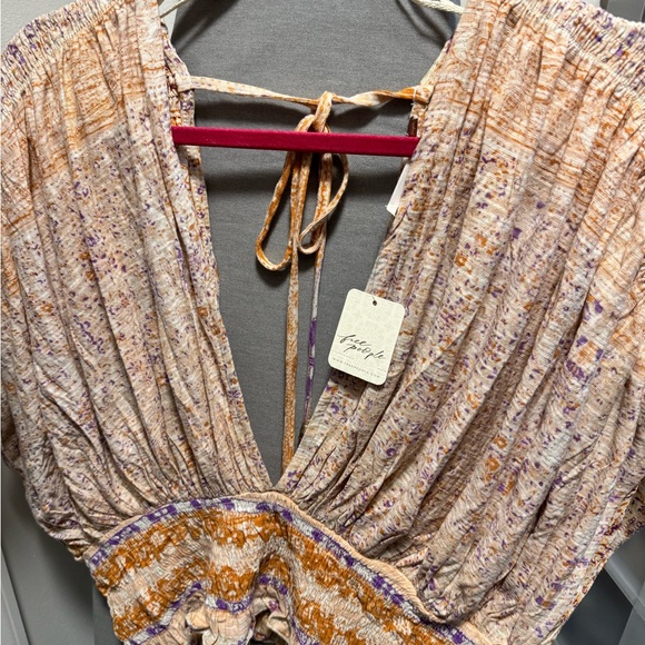 Free People Next Vacation Top in Ivory Combo. Size XL - Picture 2 of 4